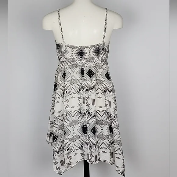 Volcom Asymmetrical Dress Adjustable Spaghetti Straps Patterned Cotton  Size M - Picture 3 of 12